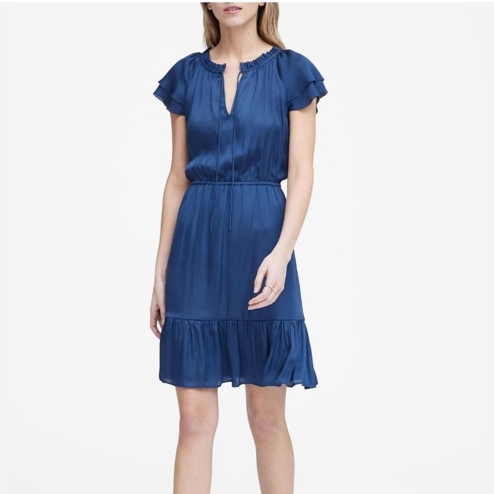 Banana Republic Blue Silky Dress
